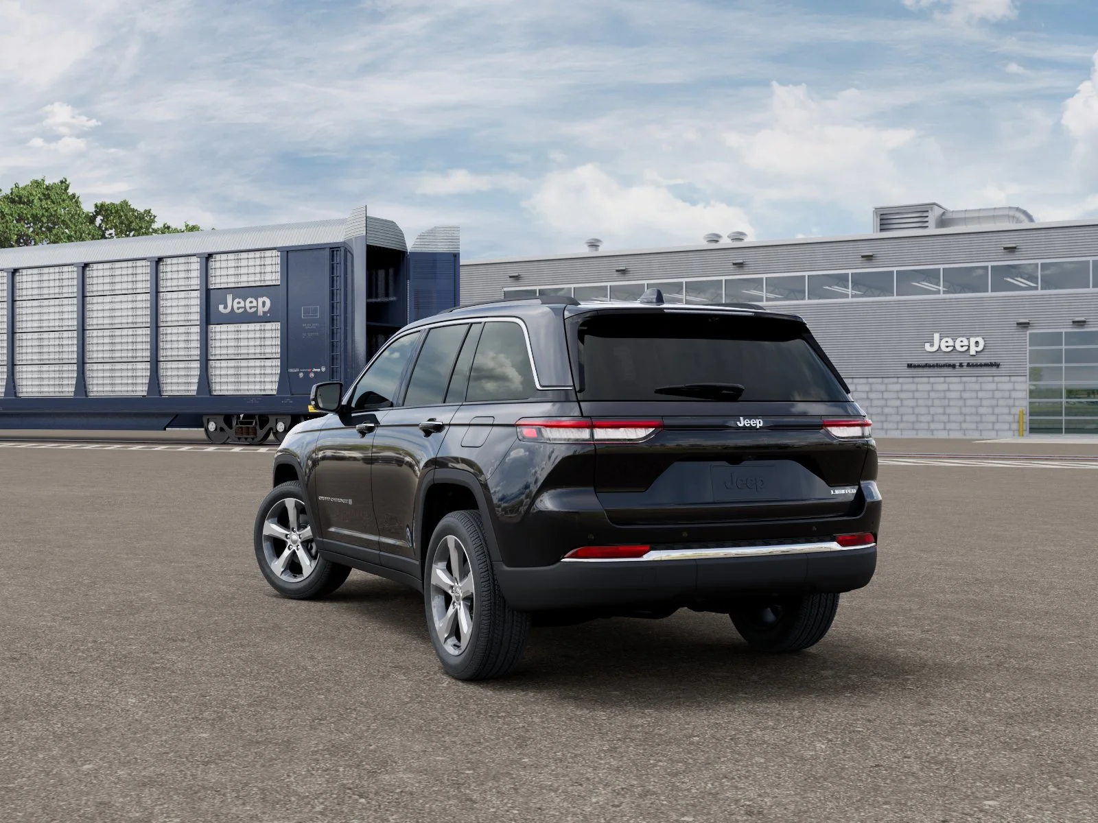 New 2026 Diamond Black Crystal Pearl-Coat Exterior Paint Jeep Limited image 3