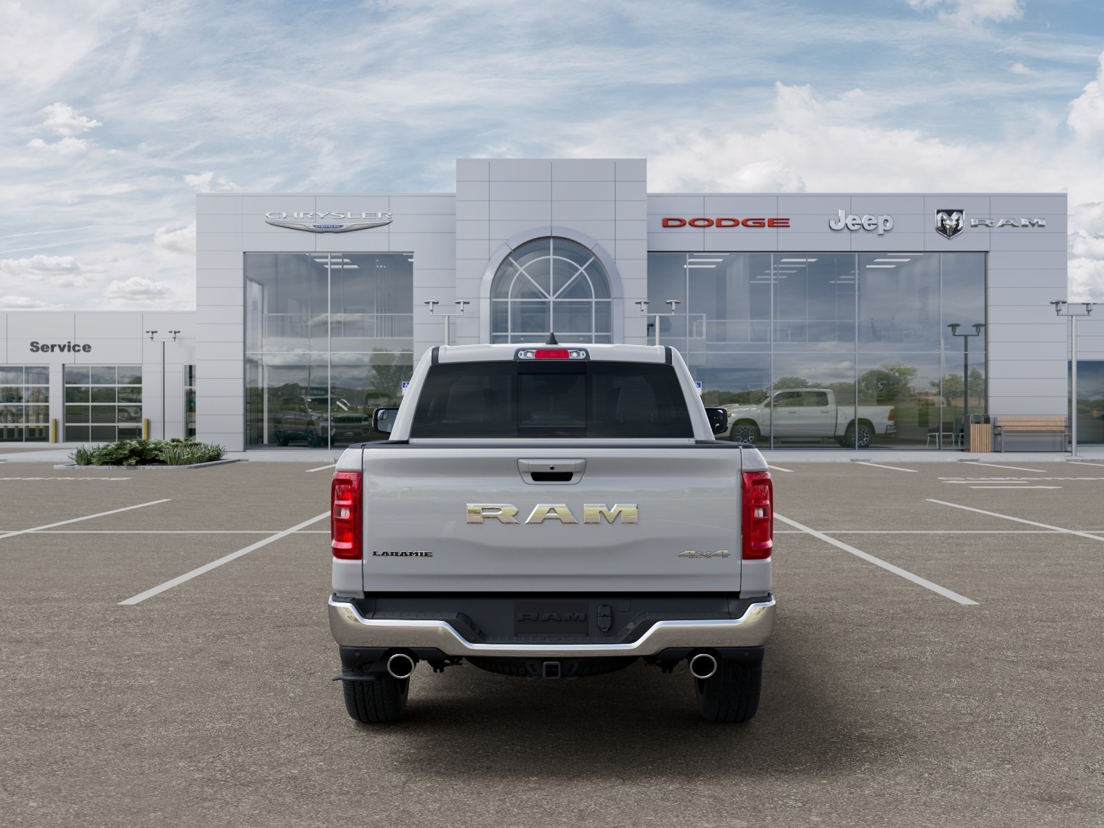 New 2026 Bright White Clear-Coat Exterior Paint RAM Laramie image 33