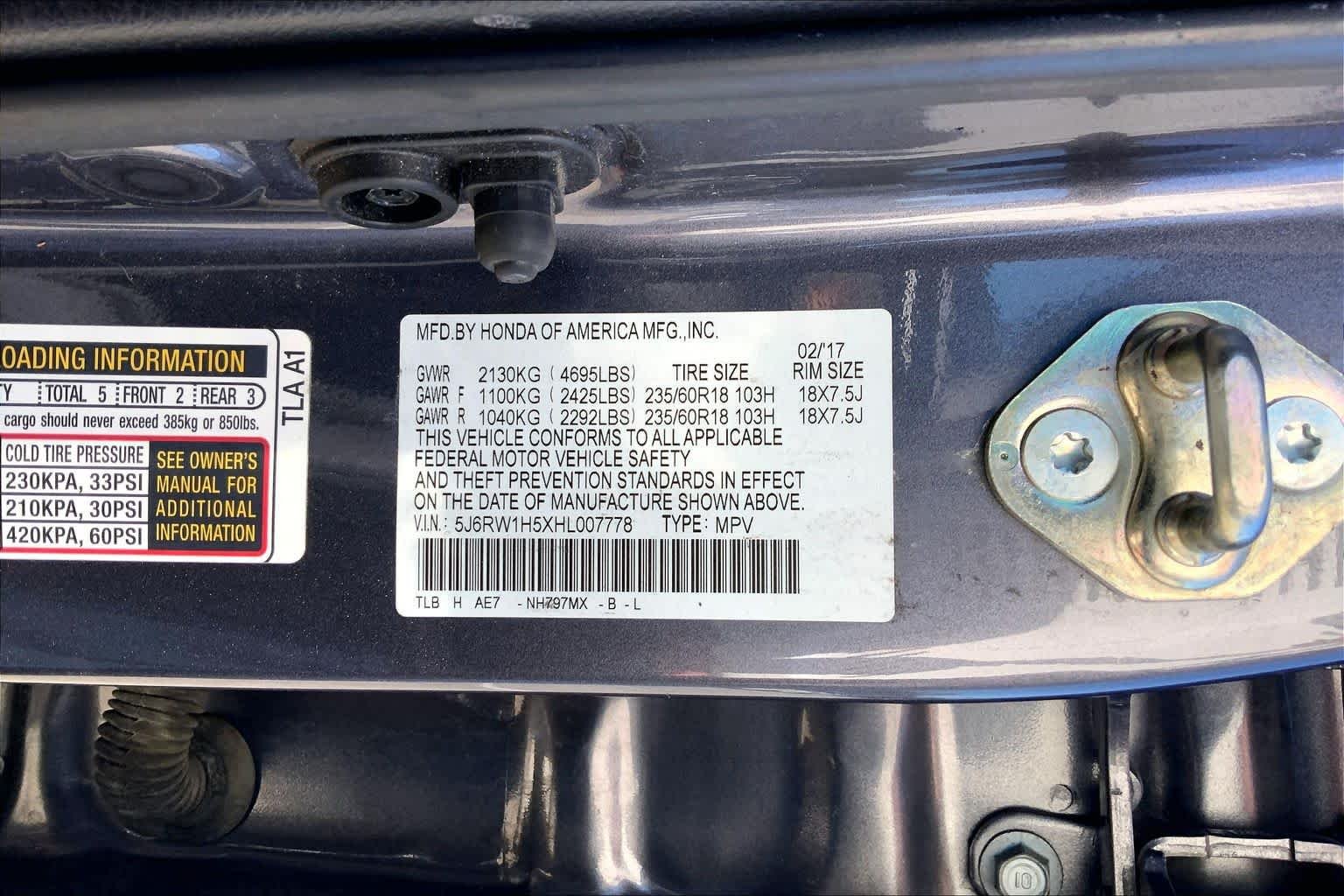 Used 2017 Modern Steel Metallic Honda EX image 30