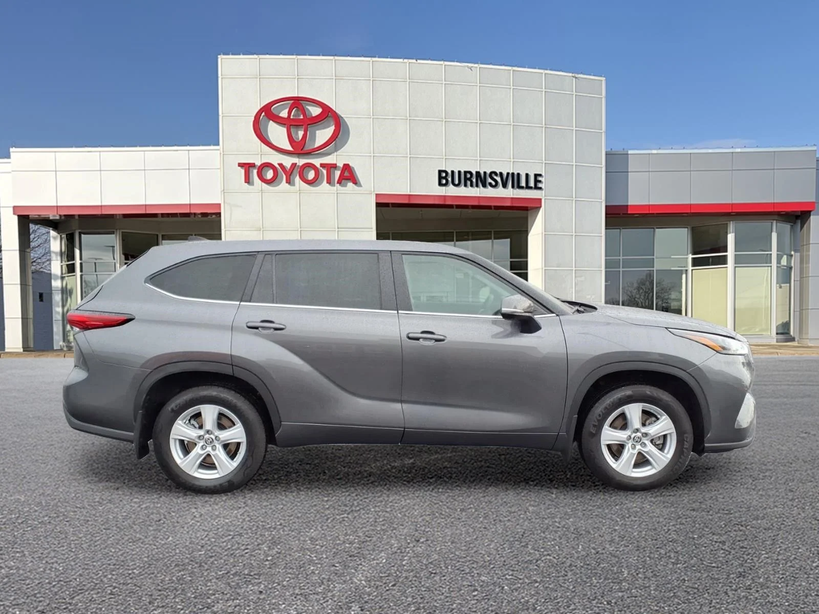 Certified 2023 Toyota Highlander LE with VIN 5TDKDRBHXPS521044 for sale in Burnsville, Minnesota
