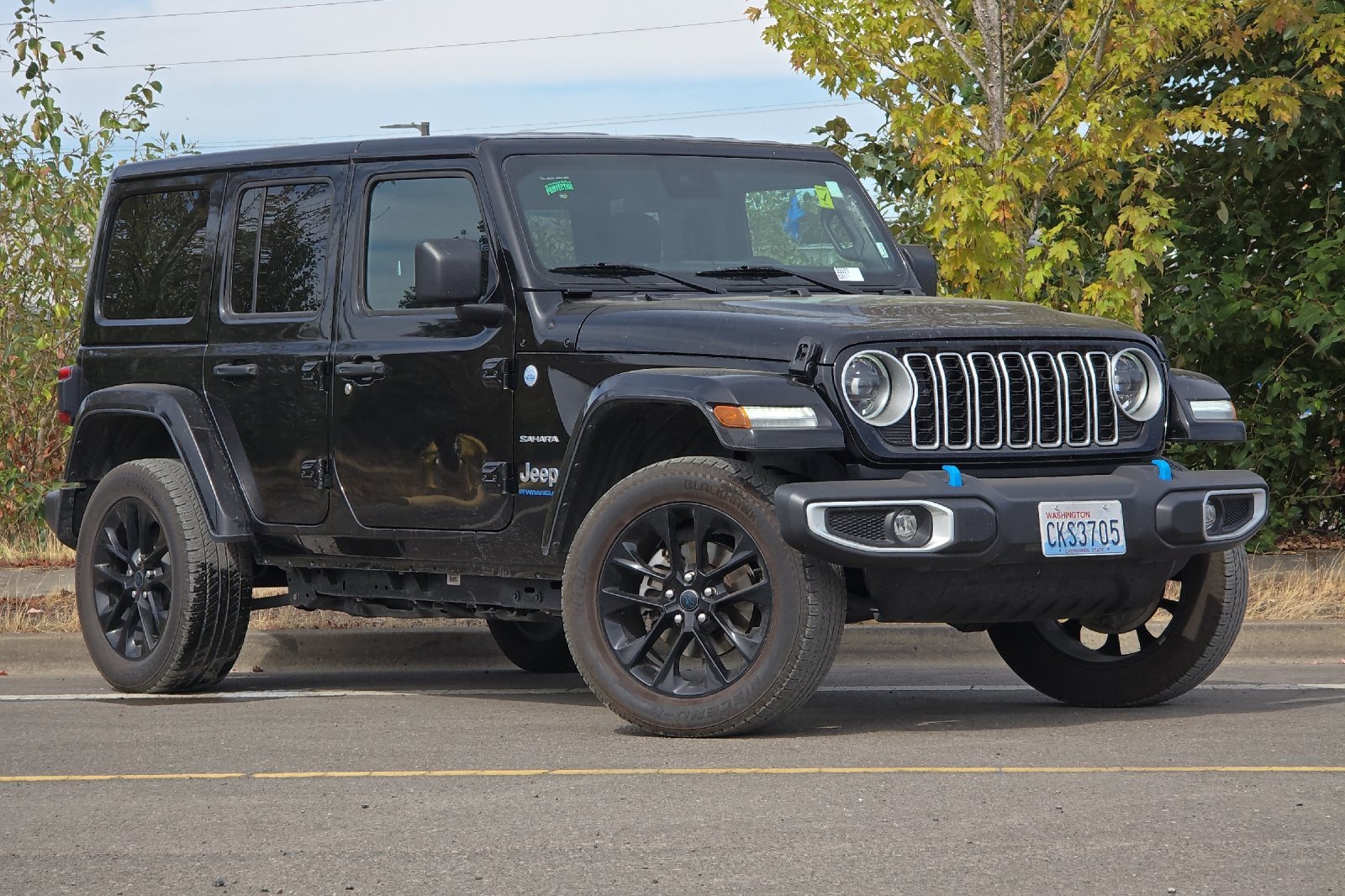 Used 2024 Black Clearcoat Jeep Sahara image 2