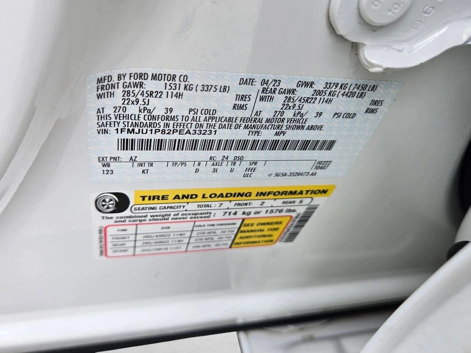 Used 2023 Star White Metallic Tri-Coat Ford King Ranch image 23