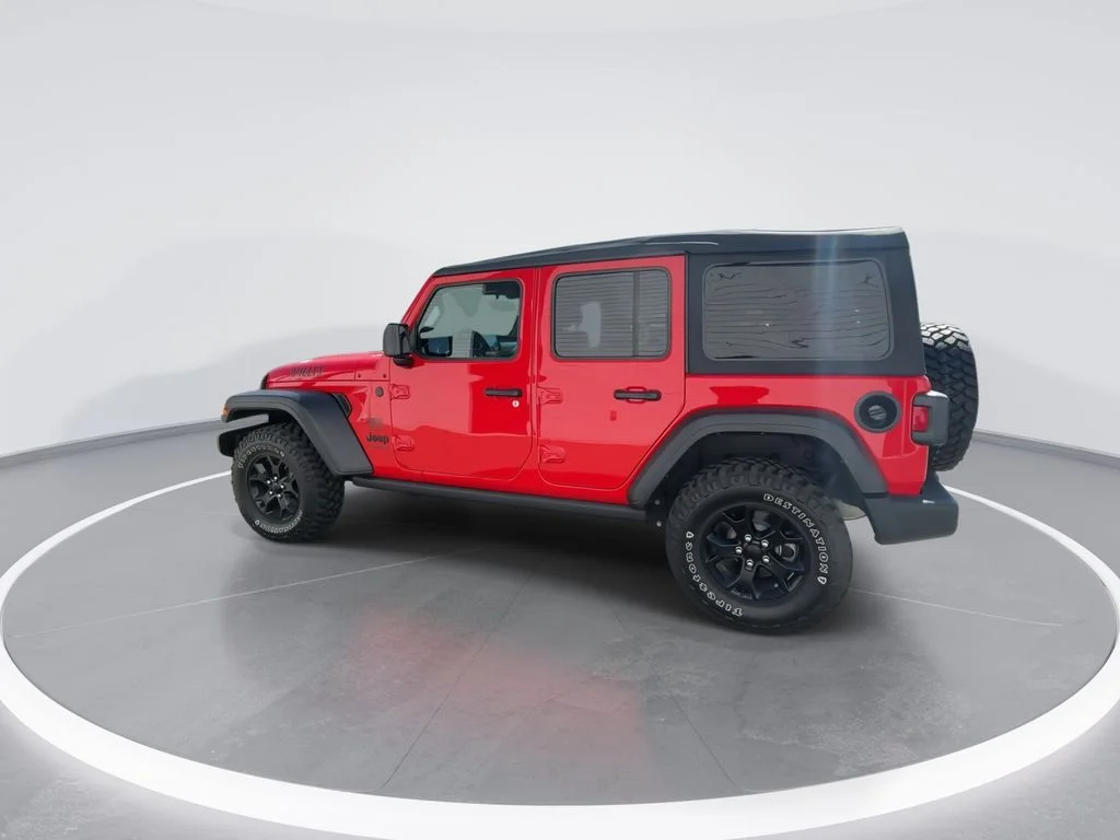 Used 2021 Red Jeep Unlimited Willys image 6