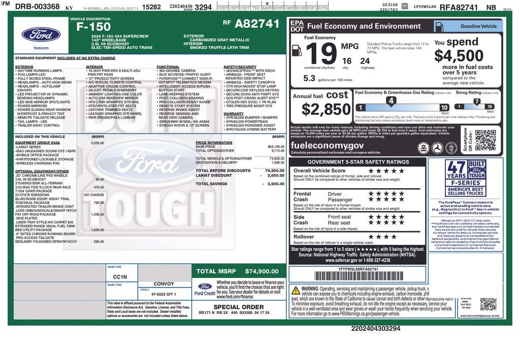 Used 2024 Gray Ford Lariat image 31
