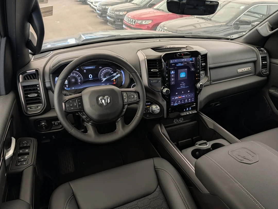 New 2026 Grey RAM Sport - - 3.0L Hurricane T-Turbo - Cloth/Vinyl Bucket Seats - Steel Standard Hood & More! image 25