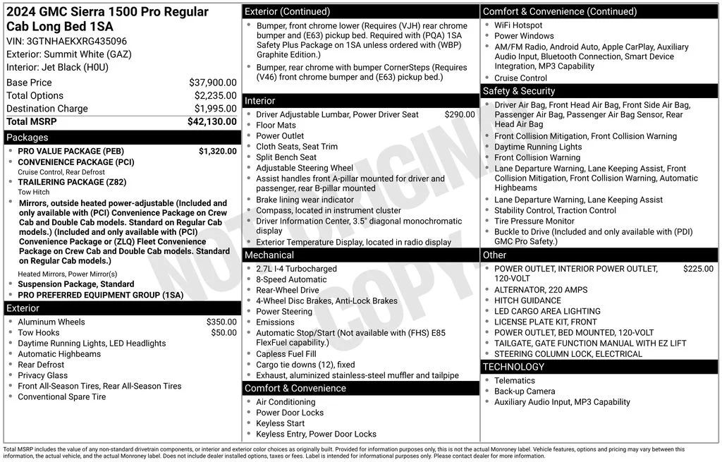 Used 2024 White GMC Pro image 2