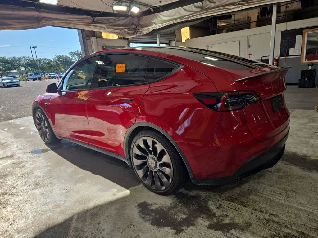Used 2023 Red Tesla Performance image 4