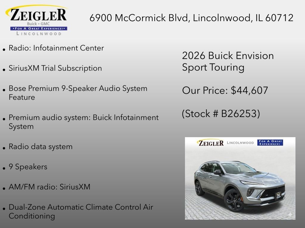 New 2026 Moonstone Gray Metallic Buick Sport Touring image 12