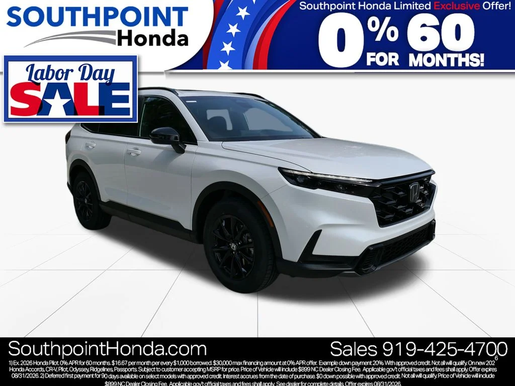 New 2026 Platinum White Pearl Honda Sport image 1