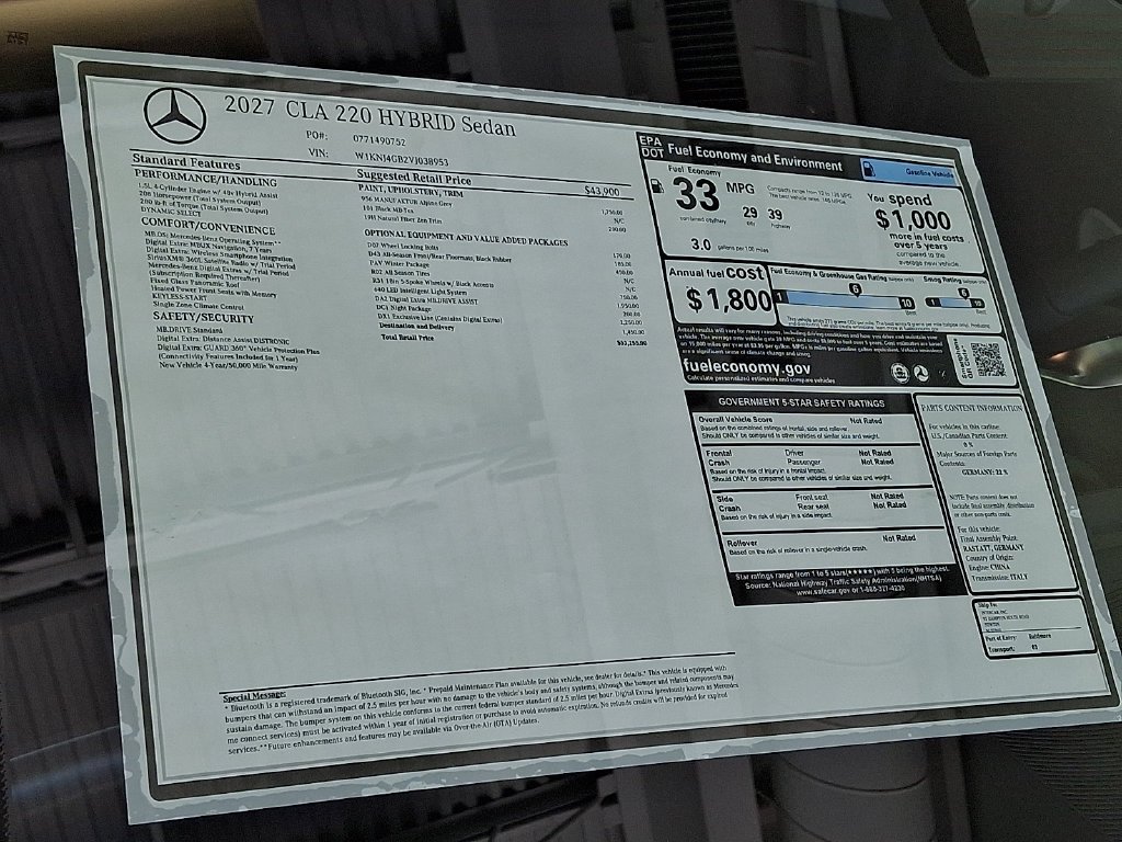 New 2027 MANUFAKTUR Alpine Grey Mercedes-Benz CLA 220 image 49