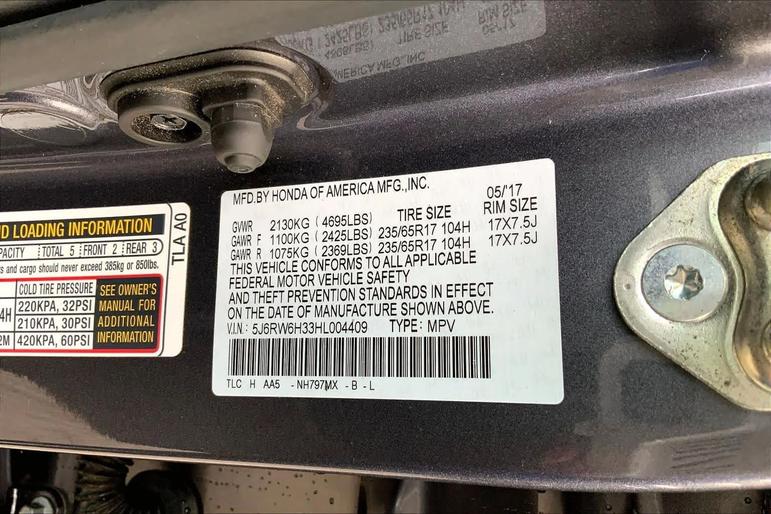 Certified Used 2017 Modern Steel Metallic Honda LX image 34