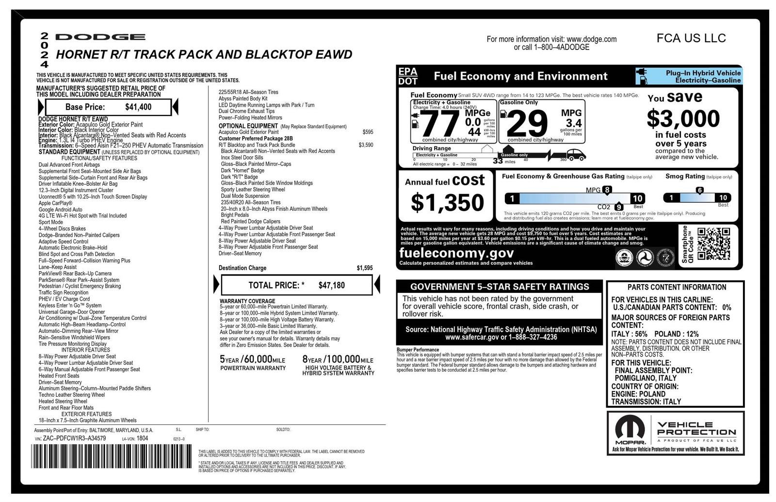 Used 2024 Acapulco Gold Dodge R/T image 33