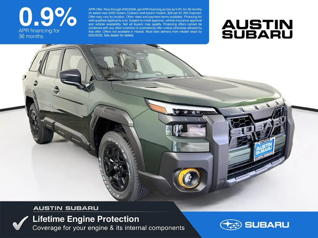 New 2026 DEEP EMERALD GREEN PEARL Subaru Wilderness image 1