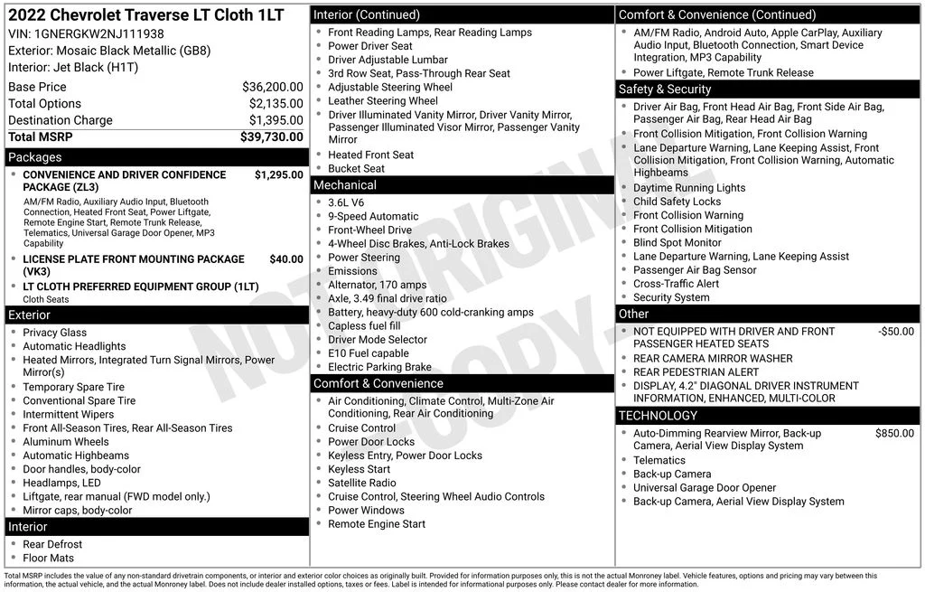 Used 2022 Black Chevrolet LT image 8