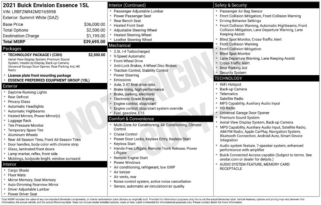 Used 2021 White Buick Essence image 26