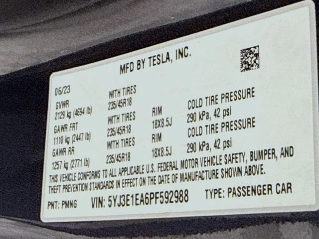 Used 2023 Gray Tesla Base image 33