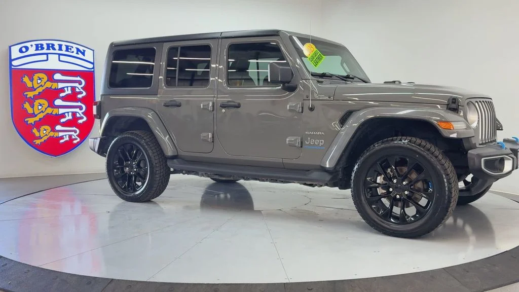Used 2023 Gray Clearcoat Jeep Sahara 4xe image 3
