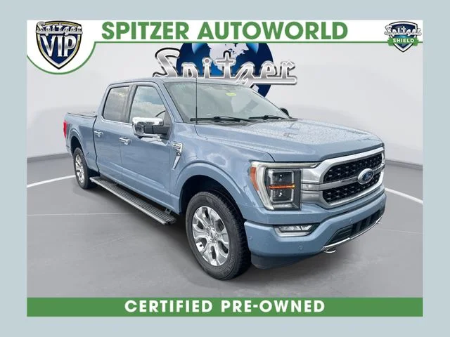 Certified Used 2023 Azure Gray Metallic Ford Platinum image 1