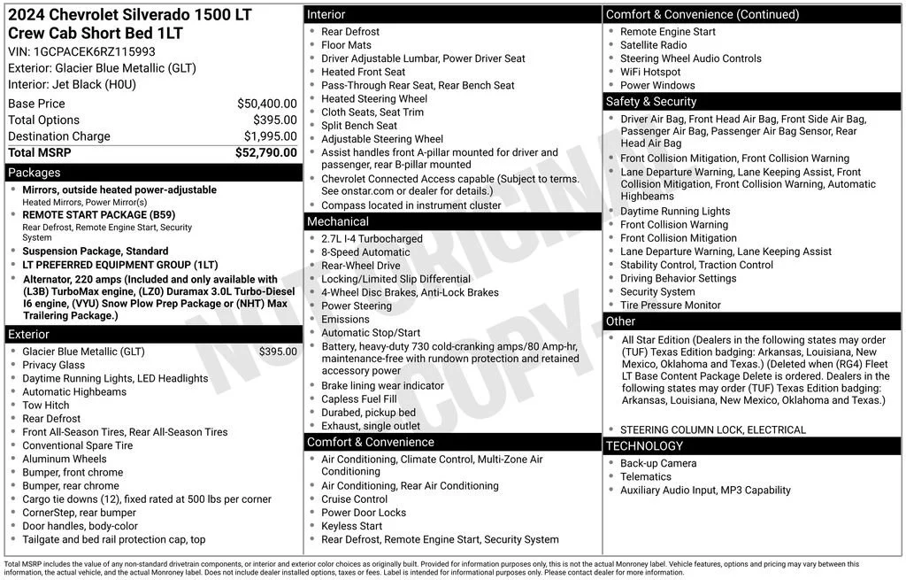 Used 2024 Glacier Blue Metallic Chevrolet LT image 10