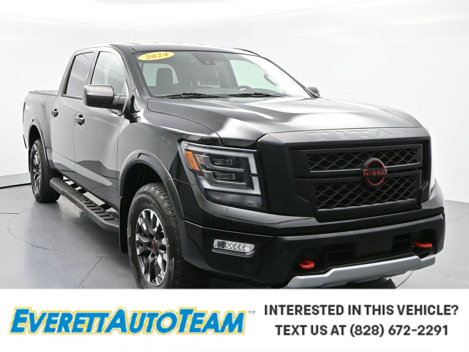 Super Black 2024 Nissan Titan Pickup Truck Four-Wheel Drive Automatic