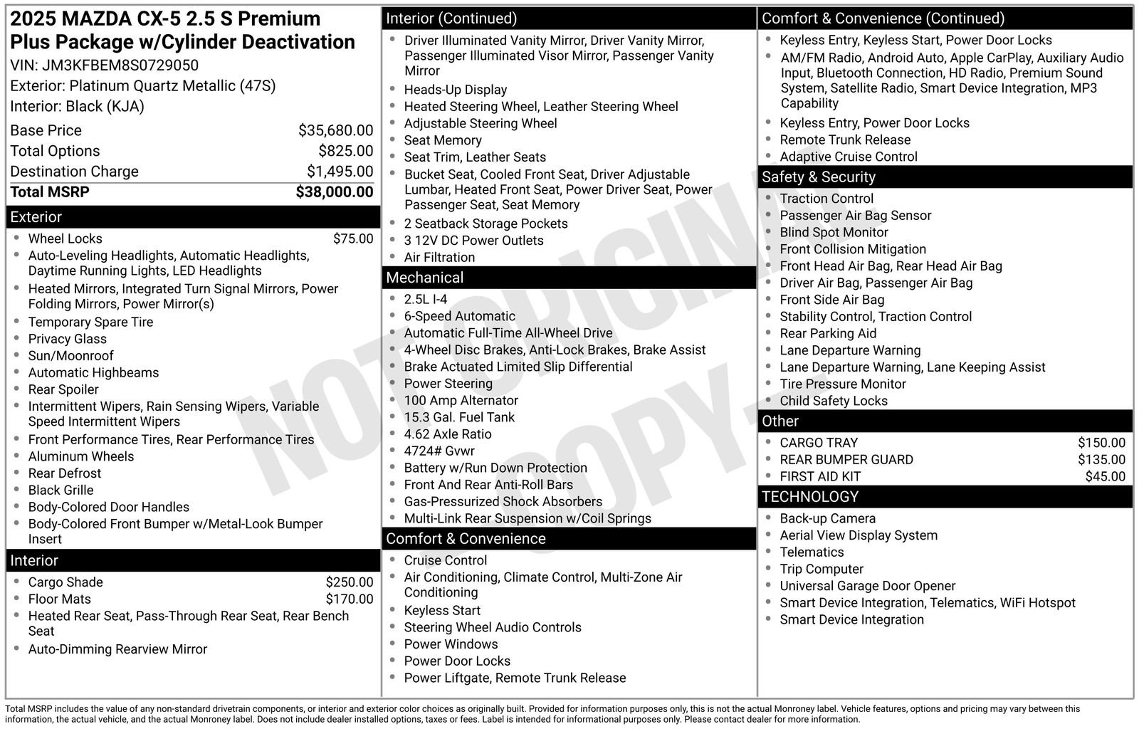 Certified Used 2025 Platinum Quartz Metallic Mazda 2.5 S Premium Plus Package image 34