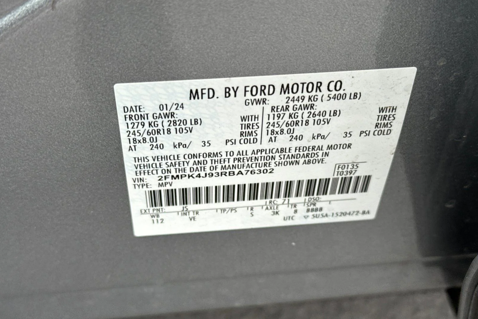 Used 2024 Iconic Silver Ford SEL image 34