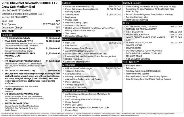 New 2026 Lakeshore Blue Metallic Chevrolet LTZ image 32