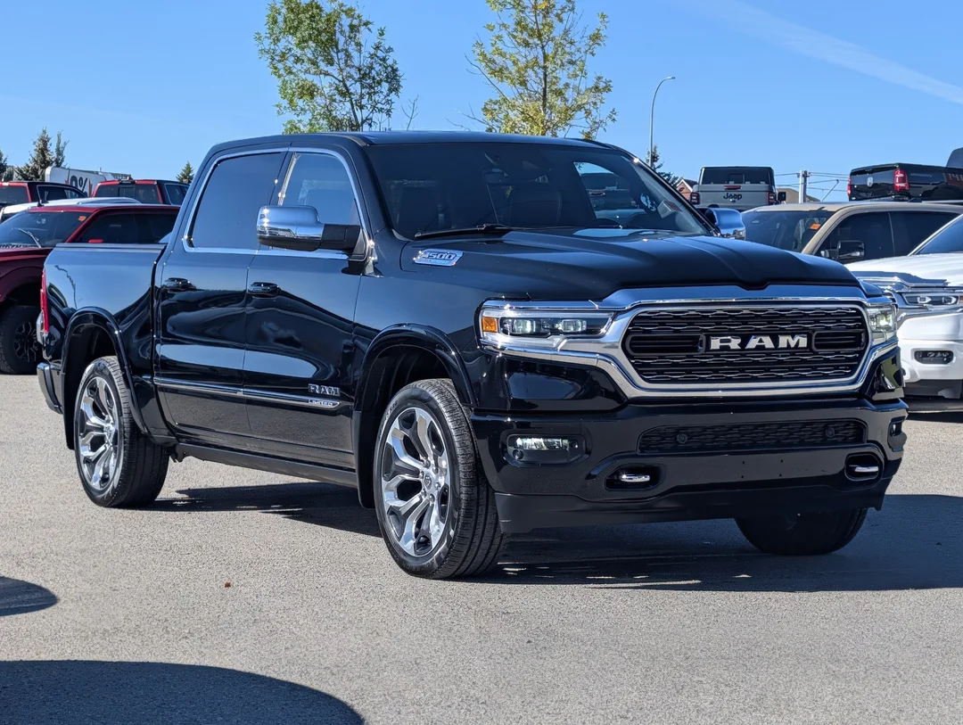 Used 2023 Black RAM Limited - - 4x4 - Pano Sunroof - 14.4 Uconnect NAV - 360 Camera & More! image 2