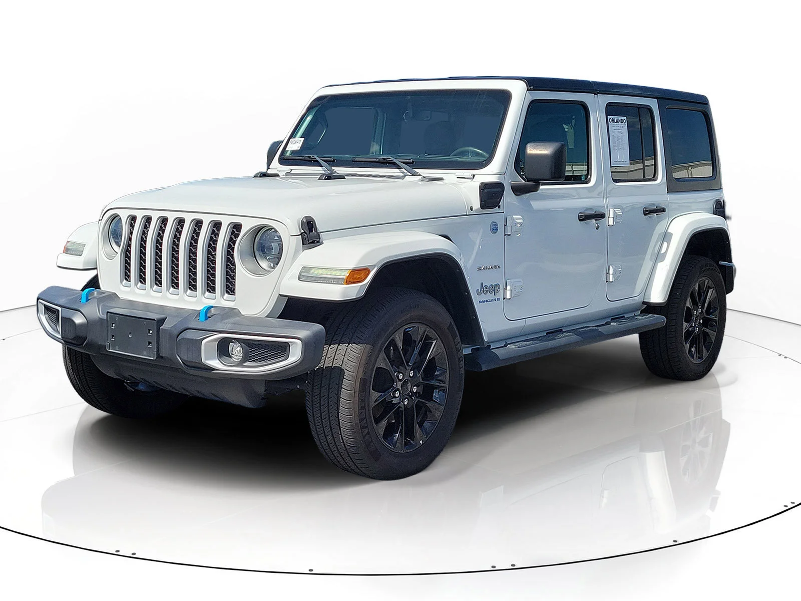 Used 2023 Bright White Clearcoat Jeep Sahara image 3