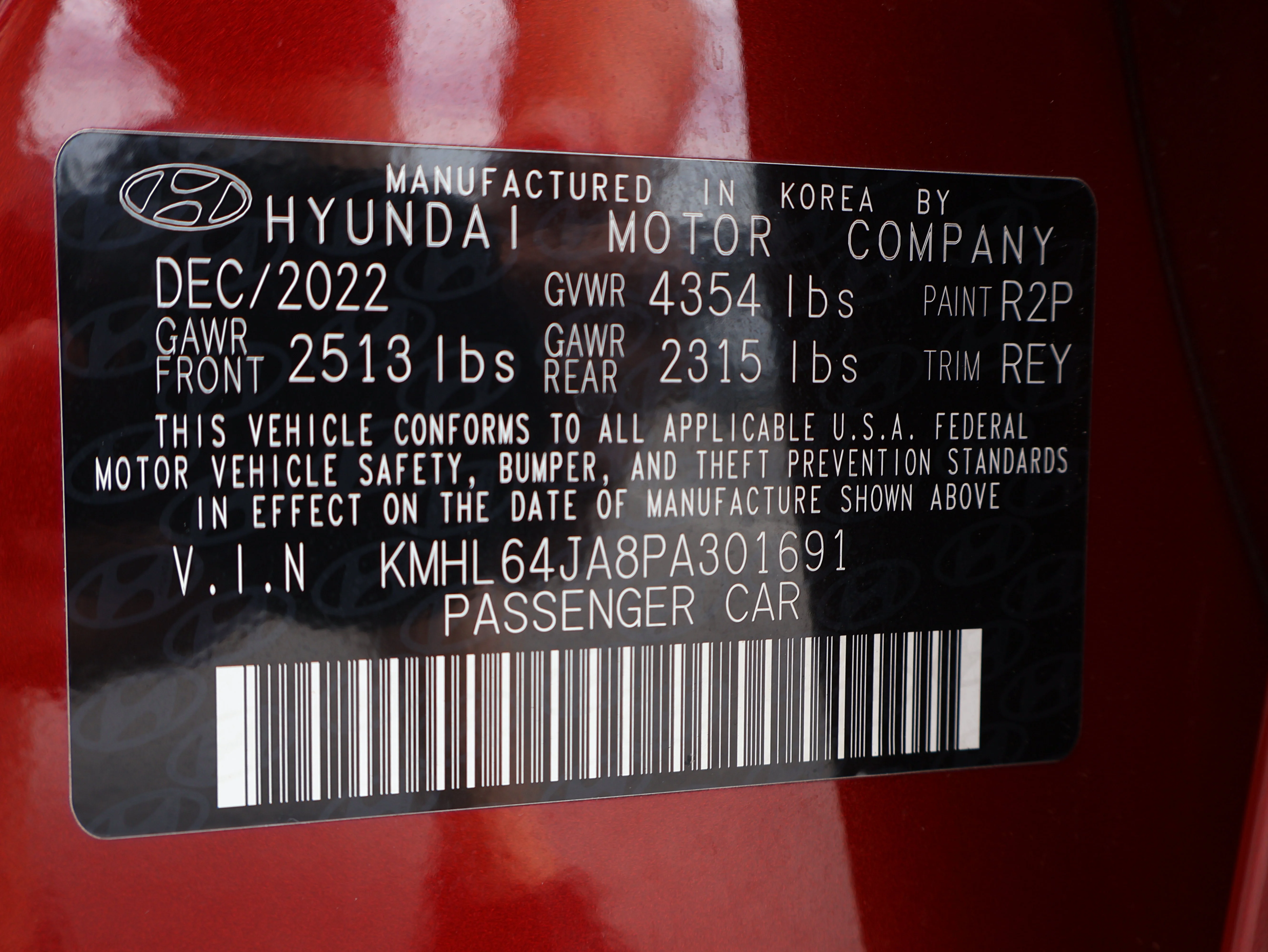Used 2023 Ultimate Red Hyundai SEL image 42