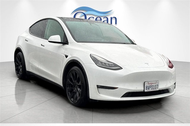 Used 2021 Tesla Model Y Long Range with VIN 5YJYGAEE0MF158757 for sale in Burlingame, CA