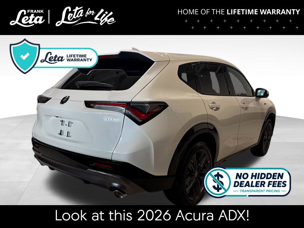 New 2026 Platinum White Pearl Acura w/A-Spec Package image 8