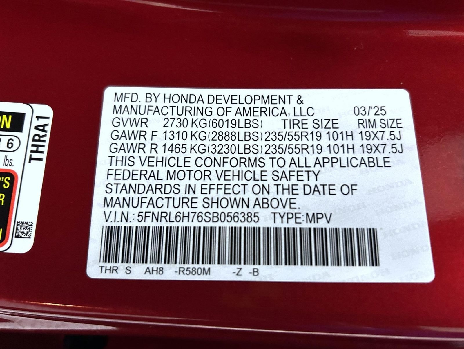 Used 2025 Red Honda Sport-L image 24