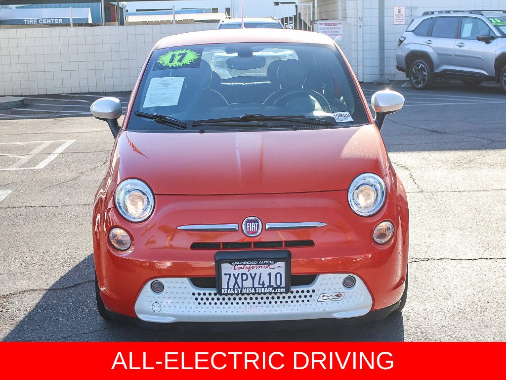 Used 2017 FIAT 500e Battery Electric with VIN 3C3CFFGE8HT502855 for sale in San Diego, CA