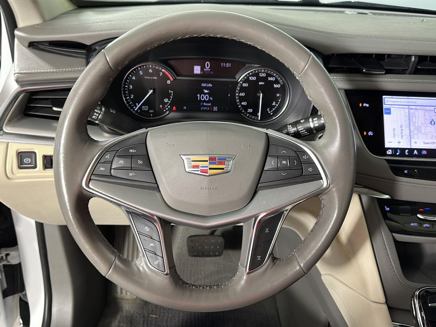 Used 2023 Crystal White Tricoat Cadillac AWD Premium Luxury image 16