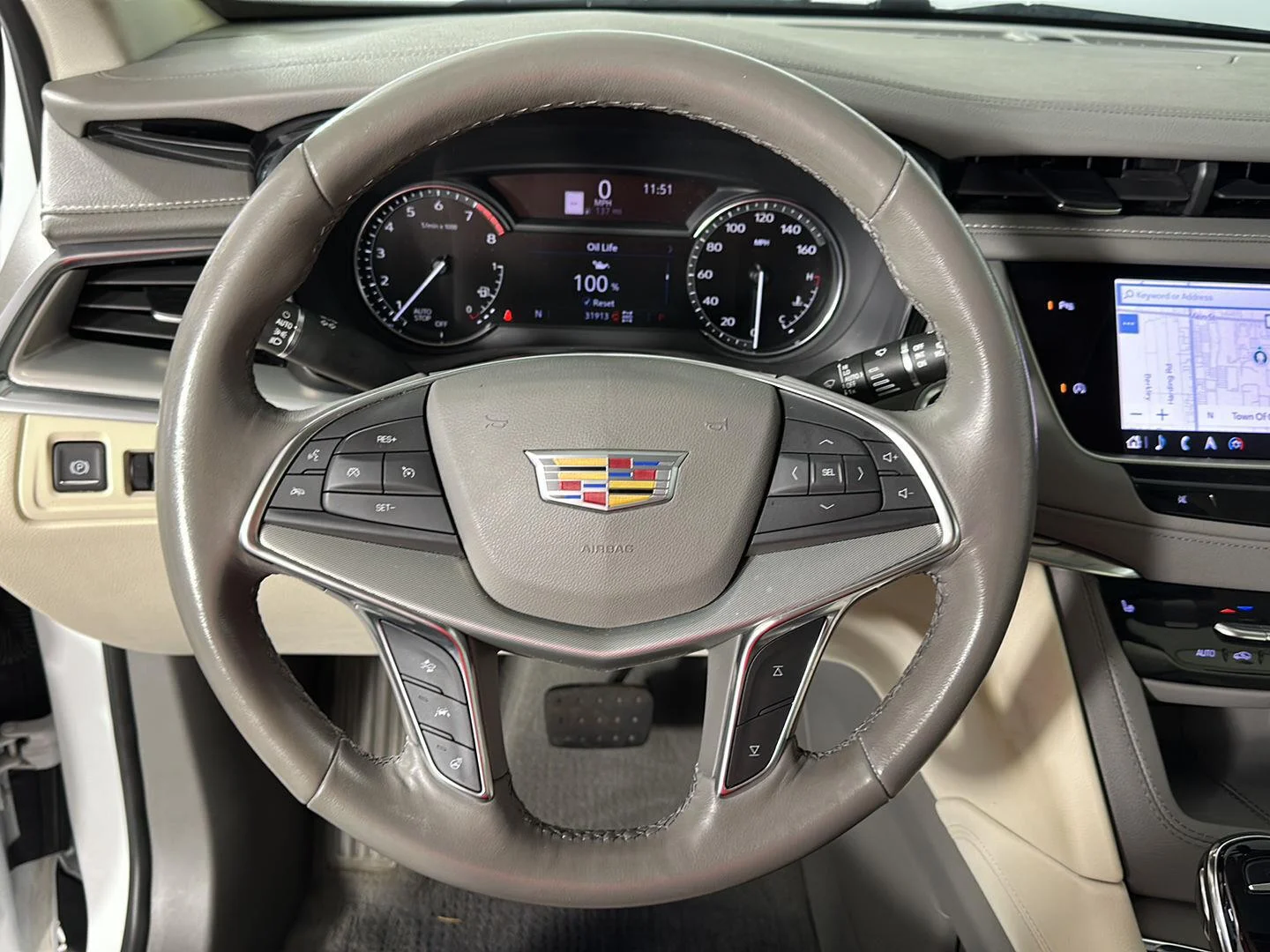 Used 2023 Crystal White Tricoat Cadillac AWD Premium Luxury image 16