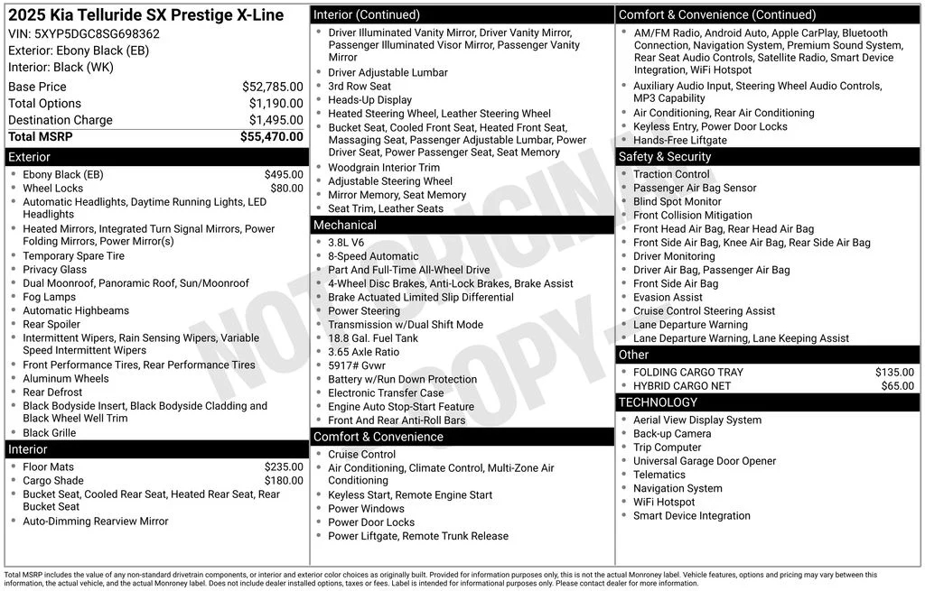 New 2025 Ebony Black Kia SX Prestige X-Line image 29