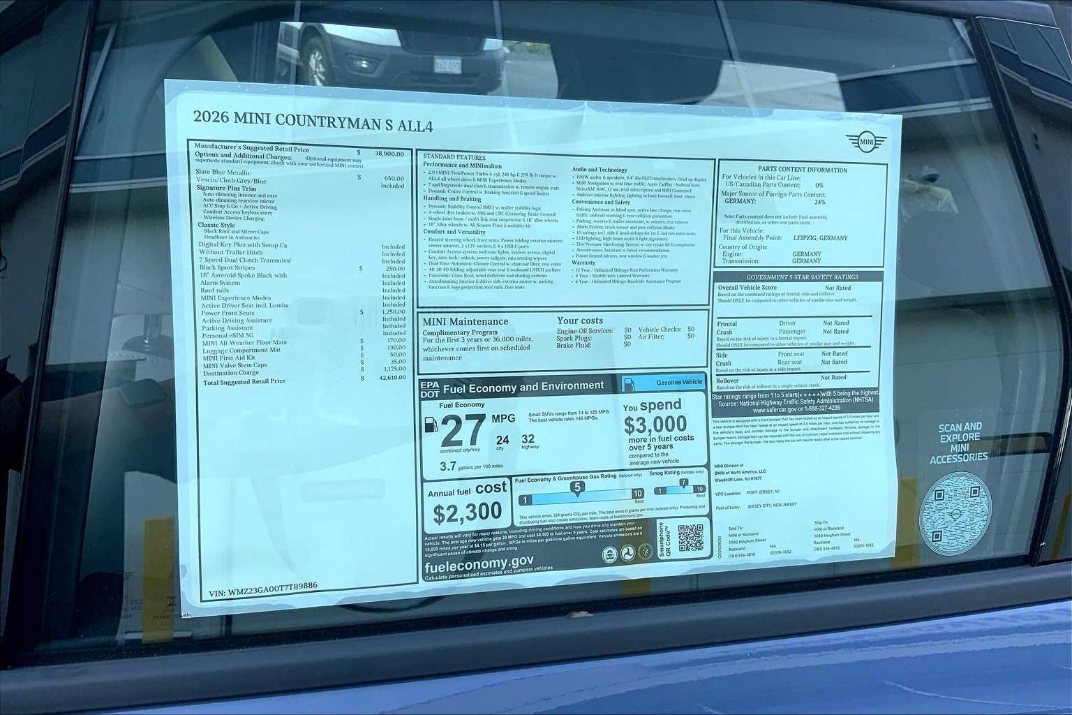 New 2026 Slate Blue Metallic MINI S image 19