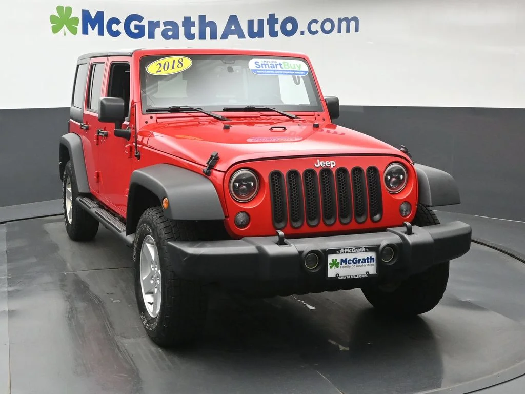 Certified Used 2018 Red Jeep Unlimited Sport image 5