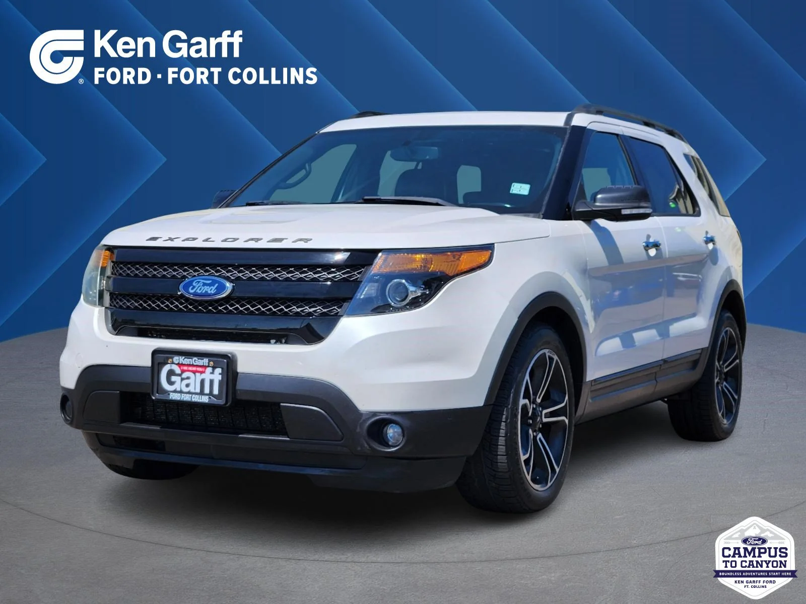 Used 2014 White Platinum Clearcoat Metallic Ford Sport image 1