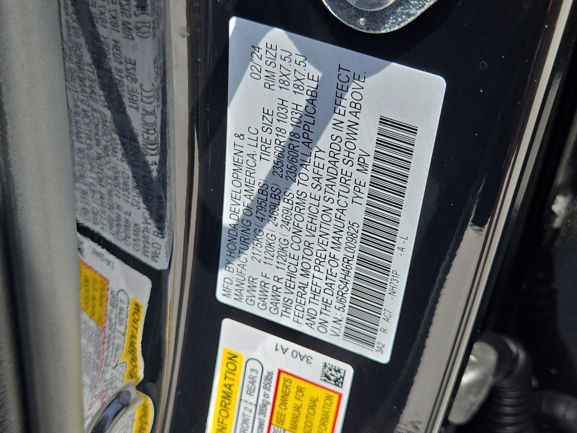 Certified Used 2024 Crystal Black Pearl Honda EX image 33