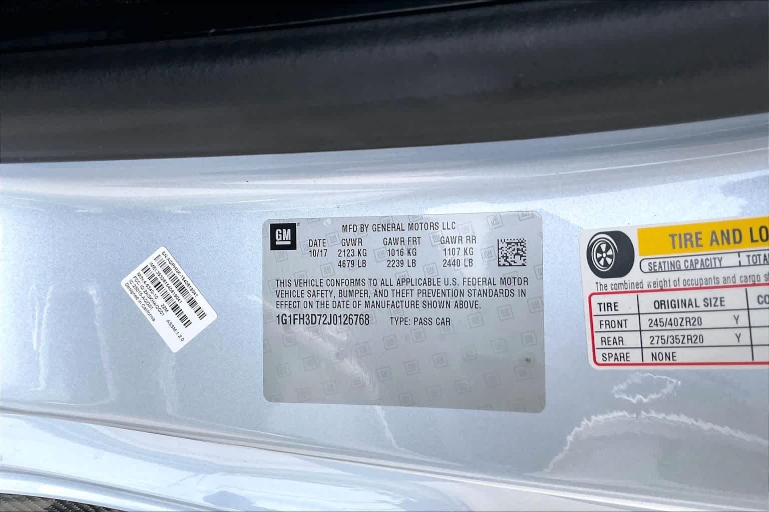 Used 2018 Arctic Blue Metallic Chevrolet 2SS image 33