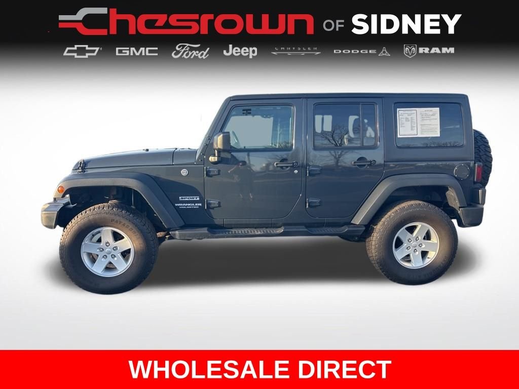 Used 2017 Jeep Wrangler Unlimited Sport S with VIN 1C4BJWDG0HL632345 for sale in Sidney, OH