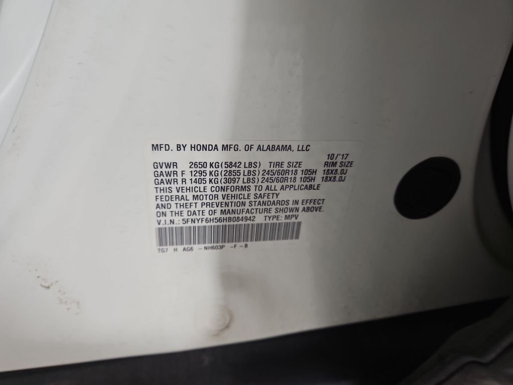 Used 2017 White Honda EX-L image 29