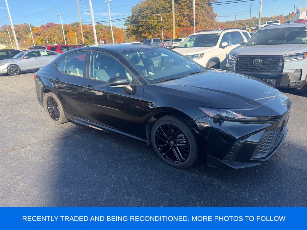 Used 2025 Midnight Black Metallic Toyota SE image 1