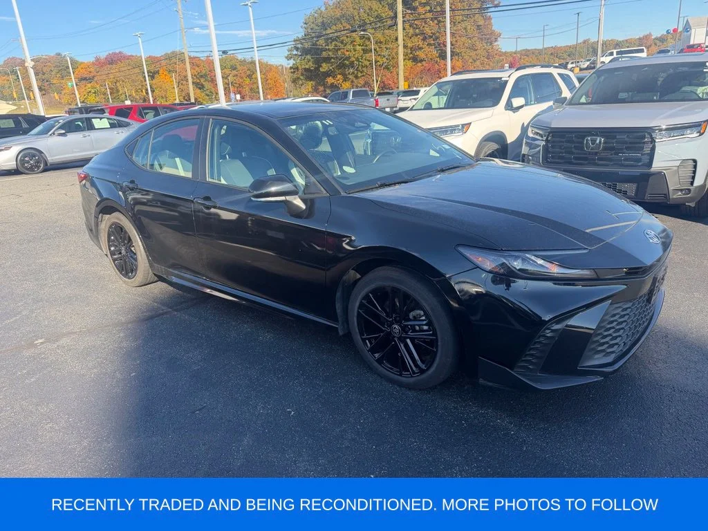 Used 2025 Midnight Black Metallic Toyota SE image 1