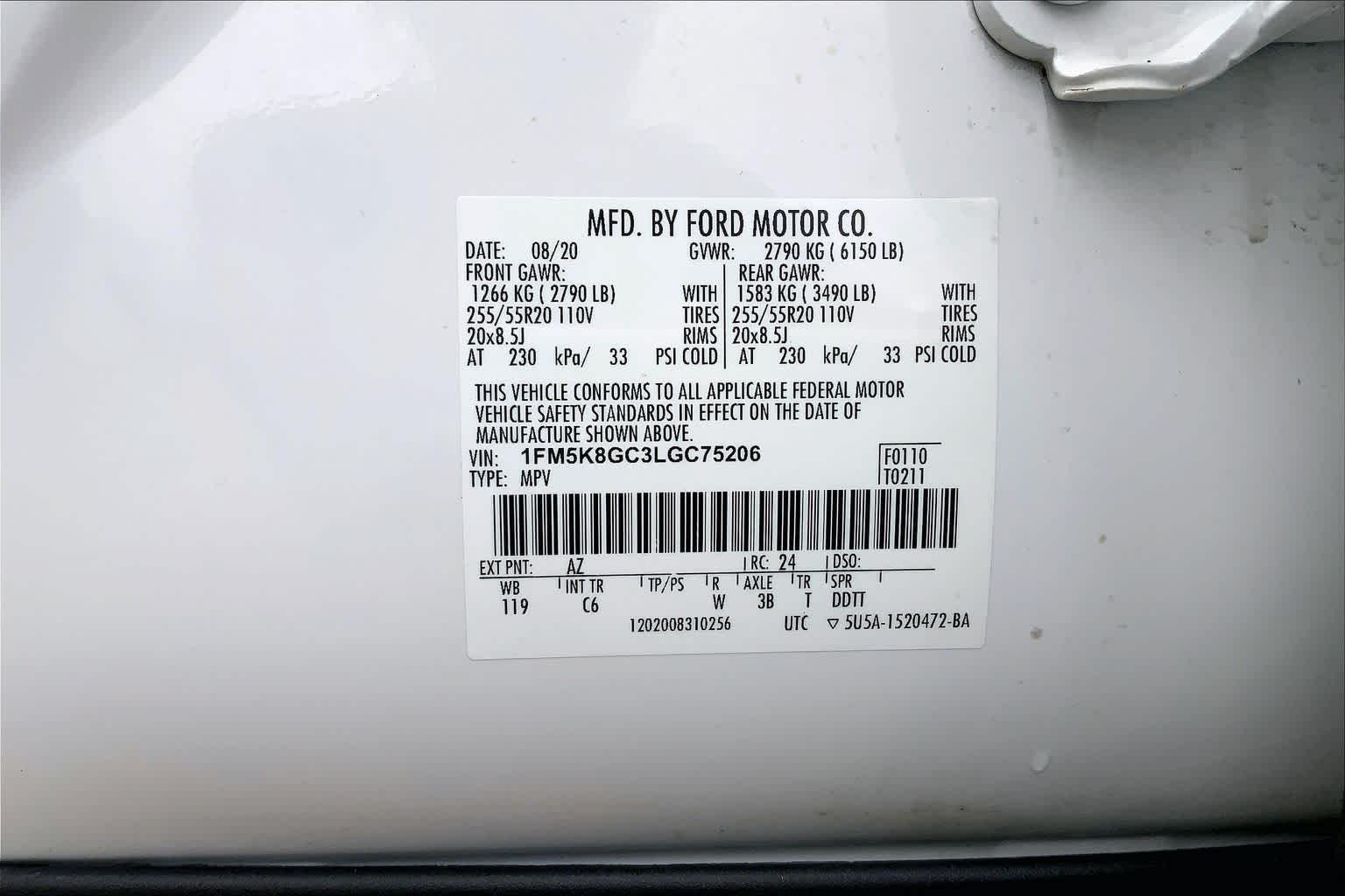 Used 2020 Star White Metallic Tri-Coat Ford ST image 35