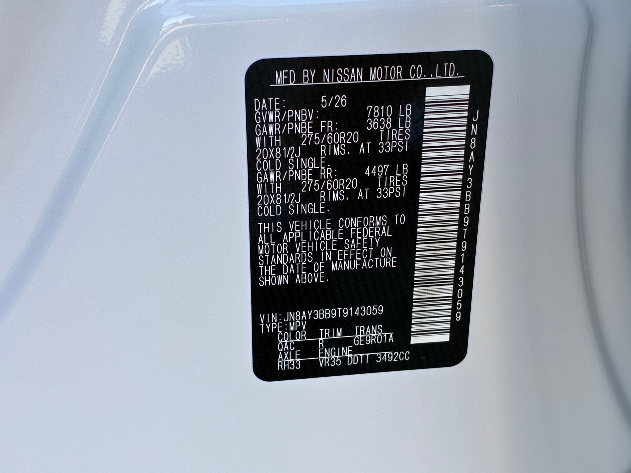 New 2026 Aspen White TriCoat Nissan SL image 27