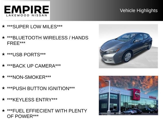 Used 2025 Nissan Leaf S with VIN 1N4AZ1BVXSC565565 for sale in Lakewood, CO