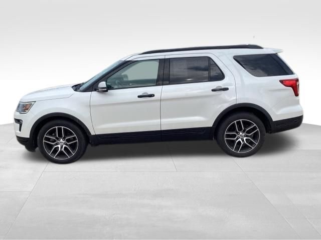 Used 2019 White Platinum Clearcoat Metallic Ford Sport image 1